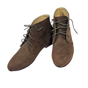 Nisolo Isa Nubuck Leather Lace-Up Chukka Ankle Boots Women's Size 8.5
